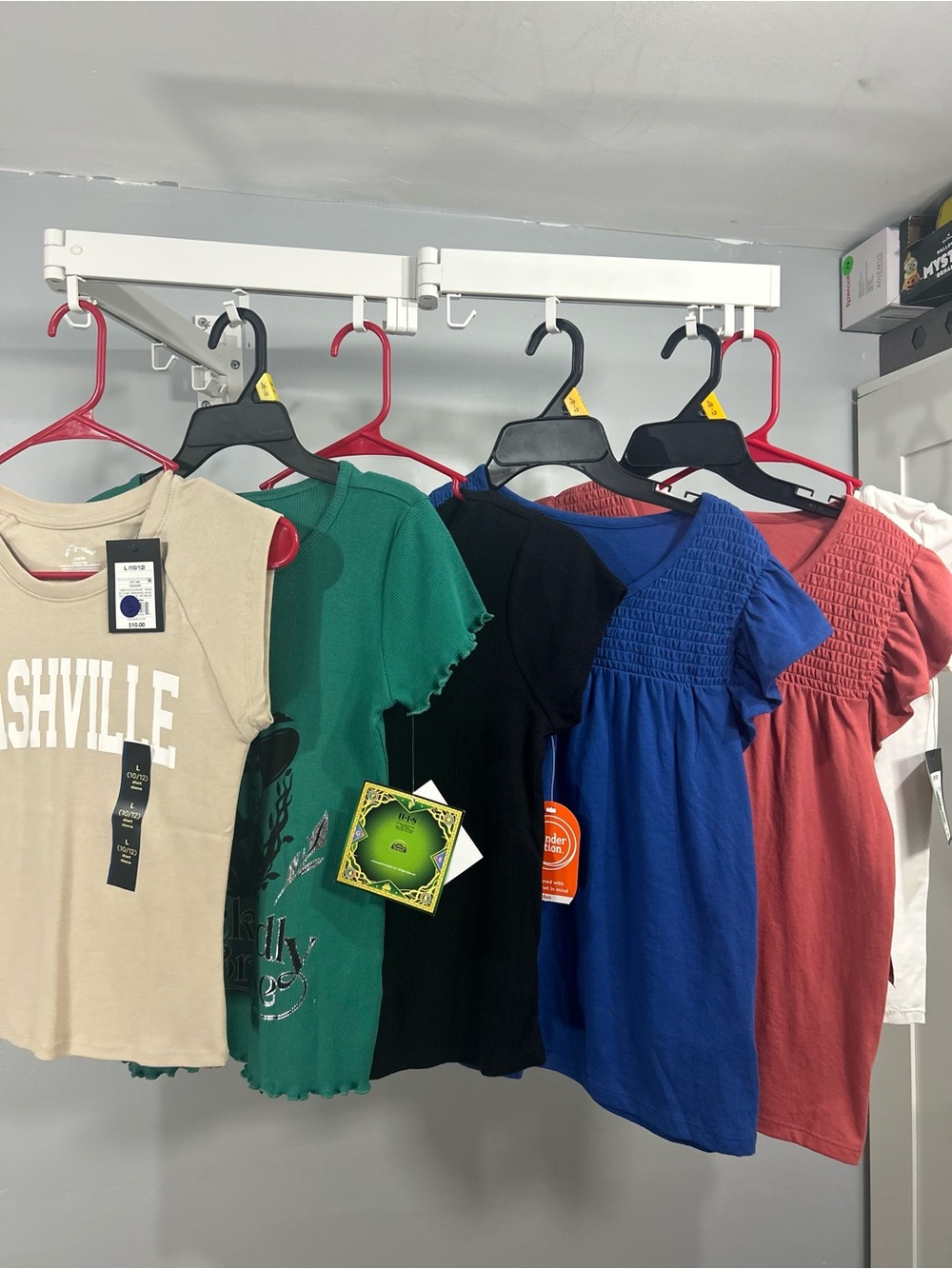 art class Girls Short Sleeve Tee Pack - Blue, Green, Black, Cream, Rust